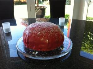 Marcel's 1. August Torte mit Himbeeren 2012